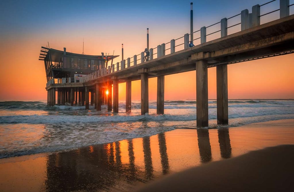 durban holiday sunset over the beach