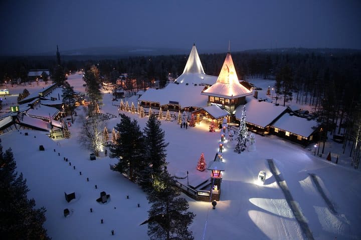 evening lights in Finland during family holiday